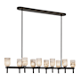 Alora Lighting Lucian 10 Light 52" Wide Linear Pendant Urban Bronze / Alabaster