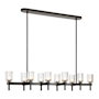 Alora Lighting Lucian 10 Light 52" Wide Linear Pendant Urban Bronze / Clear Crystal