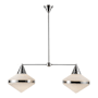 Alora Lighting Willard 2 Light 41" Wide Linear Pendant Polished Nickel / Matte Opal Glass