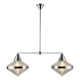 Alora Lighting Willard 2 Light 41" Wide Linear Pendant Polished Nickel / Clear Prismatic Glass