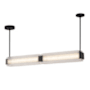Alora Lighting Alai 47" Wide LED Linear Pendant Urban Bronze / Ribbed Glass