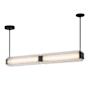 Alora Lighting Alai 47" Wide LED Linear Pendant Urban Bronze / Ribbed Glass