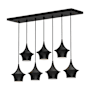 Alora Lighting Emiko 7 Light 36" Wide Linear Pendant Matte Black