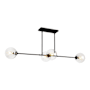 Alora Lighting Cassia 4 Light 13" Wide Linear Pendant Matte Black / Clear Glass
