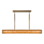 Alora Lighting Maris 42" Wide LED Linear Chandelier with Rattan Shade Brushed Gold