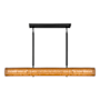 Alora Lighting Maris 42" Wide LED Linear Chandelier with Rattan Shade Matte Black
