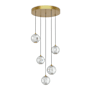 Alora Lighting Marni 19" Wide LED Multi Light Pendant Natural Brass