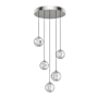 Alora Lighting Marni 19" Wide LED Multi Light Pendant Polished Nickel