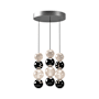 Alora Lighting Onyx 15" Wide LED Multi Light Pendant Polished Nickel