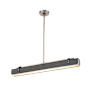 Alora Lighting Valise 2" Wide LED Linear Chandelier Aged Nickel / Tuxedo