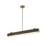 Alora Lighting Valise 2" Wide LED Linear Chandelier Vintage Brass / Tuxedo