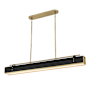 Alora Lighting Valise 60" Wide LED Linear Chandelier Vintage Brass / Tuxedo