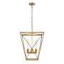 Alora Lighting Lattice 4 Light 17" Wide Multi Light Pendant Vintage Brass