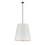 Alora Lighting Calor 3 Light 25" Wide Pendant Urban Bronze / White / Gold