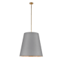 Alora Lighting Calor 3 Light 25" Wide Pendant Vintage Brass / Gray / Gold