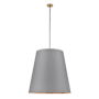 Alora Lighting Calor 3 Light 30" Wide Pendant Vintage Brass / Gray / Gold
