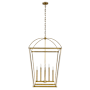 Alora Lighting Manor 8 Light 24" Wide Taper Candle Multi Light Pendant Vintage Brass