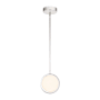 Alora Lighting Blanco 6" Wide LED Mini Pendant Polished Nickel / Alabaster