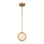 Alora Lighting Blanco 6" Wide LED Mini Pendant Vintage Brass / Alabaster