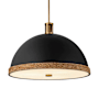 Alora Lighting Doral 3 Light 25" Wide Pendant Matte Black / Vintage Brass