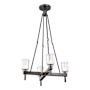 Alora Lighting Lucian 4 Light 22" Wide Crystal Chandelier Clear Crystal / Urban Bronze