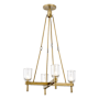 Alora Lighting Lucian 4 Light 22" Wide Crystal Chandelier Clear Crystal / Vintage Brass