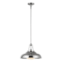 Alora Lighting Palmetto 15" Wide Pendant Polished Nickel / Glossy Opal Glass