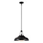 Alora Lighting Palmetto 15" Wide Pendant Urban Bronze / Glossy Opal Glass