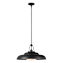 Alora Lighting Palmetto 20" Wide Pendant Urban Bronze / Glossy Opal Glass
