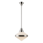 Alora Lighting Willard 14" Wide Pendant Polished Nickel / Matte Opal Glass