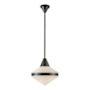 Alora Lighting Willard 14" Wide Pendant Urban Bronze / Matte Opal Glass
