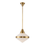 Alora Lighting Willard 14" Wide Pendant Vintage Brass / Matte Opal Glass