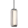 Alora Lighting Alai 16" Tall 2700K LED Mini Pendant Urban Bronze / Ribbed Glass