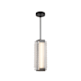 Alora Lighting Alai 16" Tall 2700K LED Mini Pendant Urban Bronze / Ribbed Glass