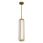 Alora Lighting Alai 25" Tall 2700K LED Pendant Vintage Brass / Ribbed Glass