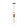 Alora Lighting Soji 5" Wide Mini Pendant with Clear Glass Shade Aged Gold