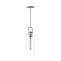 Alora Lighting Soji 5" Wide Mini Pendant with Clear Glass Shade Brushed Nickel
