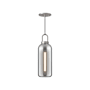 Alora Lighting Soji 5" Wide Mini Pendant with Smoked Glass Shade Brushed Nickel