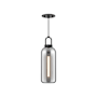 Alora Lighting Soji 5" Wide Mini Pendant with Smoked Glass Shade Matte Black