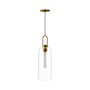Alora Lighting Soji 6" Wide Mini Pendant with Clear Glass Shade Aged Gold