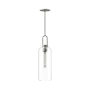 Alora Lighting Soji 6" Wide Mini Pendant with Clear Glass Shade Brushed Nickel