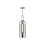 Alora Lighting Soji 6" Wide Mini Pendant with Smoked Glass Shade Brushed Nickel