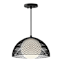 Alora Lighting Haven 13" Wide Pendant with Opal Glass Shade Matte Black