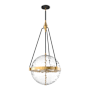 Alora Lighting Harmony 4 Light 18" Wide Pendant Brushed Gold / White Cotton Fabric