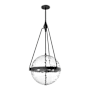 Alora Lighting Harmony 4 Light 18" Wide Pendant Matte Black / Clear Water