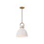 Alora Lighting Waldo 11" Wide Pendant Aged Gold / Opal Glass