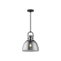 Alora Lighting Waldo 11" Wide Pendant Matte Black / Smoked