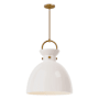 Alora Lighting Waldo 18" Wide Pendant Aged Gold / Opal Glass