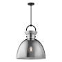 Alora Lighting Waldo 18" Wide Pendant Matte Black / Smoked