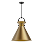 Alora Lighting Emerson 18" Wide Pendant Matte Black / Aged Gold